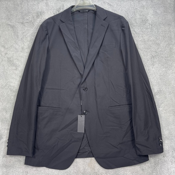 Sene Flextech Blazer Mens 46R Black Double Vented Business 2 Button Jacket